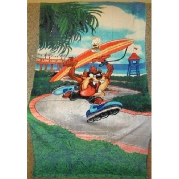 Warner Bros. Other - New Licensed Taz Tasmanian Devil Beach Bath Pool Towel Looney Tunes Gift NIP NWT